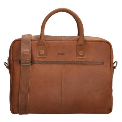 MicMacbags JM Bags Laptoptas 15,6 inch Oslo Cognac
