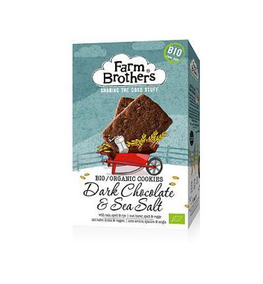 Farm Brothers Farm Brothers Chocolade Met Zeezout Koekjes Bio (150g) Farm Brothers Farm Brothers Chocolade Met Zeezout Koekjes Bio (150g)
