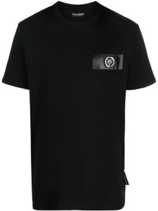 Plein Sport t-shirt en coton à patch logo SS - Noir