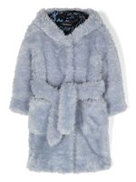 Emporio Armani Kids trench à taille ceinturée - Bleu