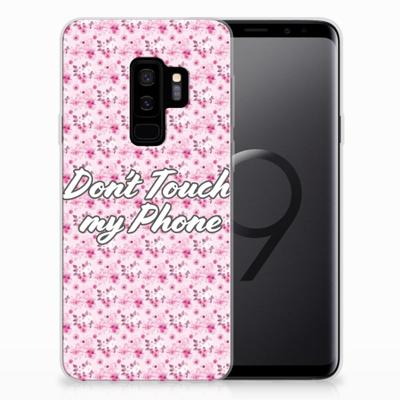 Samsung Galaxy S9 Plus Silicone-hoesje Flowers Pink DTMP Samsung Galaxy S9 Plus Silicone-hoesje Flowers Pink DTMP