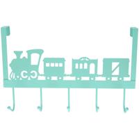 Deurhanger Mintgroene Locomotief Met 5 Haakjes 28 Cm - Kapstokken