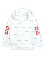 Givenchy Kids hoodie en coton mélangé à logo imprimé - Blanc