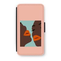 Orange lips: iPhone X Flip Hoesje