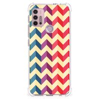 Motorola Moto G30 | G20 | G10 Doorzichtige Silicone Hoesje Zigzag Multi Color