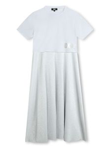 Dkny Kids robe superposée à logo imprimé - Gris