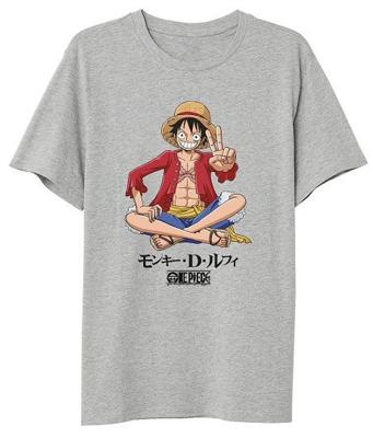 One Piece T-Shirt Luffy Sitting Size L