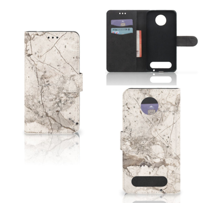 Motorola Moto Z2 Force Bookcase Marmer Beige