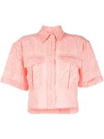 Forte Dei Marmi Couture chemise crop à ornements - Rose - thumbnail