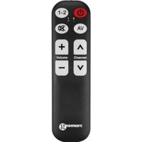 Geemarc TV5 - Gebruiksvriendelijke Universele Afstandsbediening met 7 Grote Programmeerbare Knoppen voor Senioren - Originele Afstandsbediening Vereist voor Koppeling - Infraroodbediening