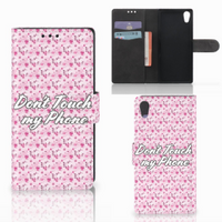 Sony Xperia XA1 Portemonnee Hoesje Flowers Pink DTMP