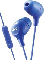 JVC HAFX38MA Marshmallow oortelefoon met microfoon en in-line afstandsbediening (blauw)