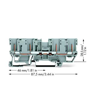 WAGO 769-151 Basisklem 5 mm Steekklem Toewijzing: L Grijs 50 stuk(s)