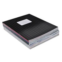 10x gekleurde A5 schriften met ruitjes 10 mm