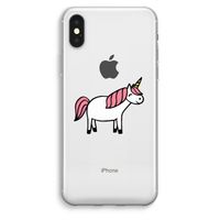 Eenhoorn: iPhone XS Max Transparant Hoesje