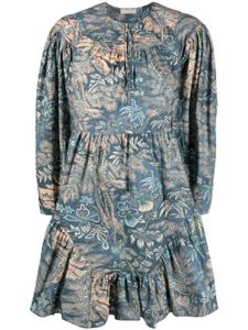 Ulla Johnson robe Leiko courte à fleurs - Bleu