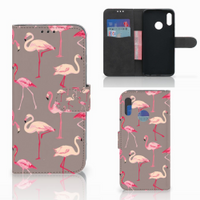 Honor 10 Lite Telefoonhoesje met Pasjes Flamingo