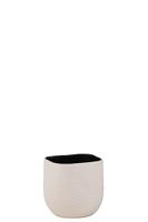 J-Line Audrey Pot Cache Ceramic White Medium