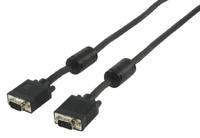 Valueline CABLE-177 audio- en videokabel - AV-kabel (VGA (D-Sub), VGA (D-Sub), Nikkel, 135 mm, 135 mm, 45 mm, kleur: Zwart