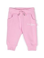 John Richmond Junior pantalon de jogging en coton à logo imprimé - Rose