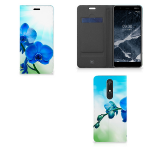 Nokia 5.1 (2018) Smart Cover Orchidee Blauw - Cadeau voor je Moeder