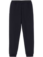 Burberry pantalon de jogging en coton à patch logo - Bleu