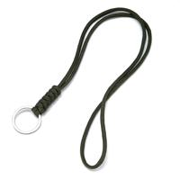 Lang Sleutelkoord Groen Paracord met Zilverkleurige Ring