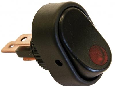 Carpoint schakelaar met rood led lampje 12V zwart Carpoint schakelaar met rood led lampje 12V zwart