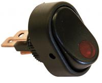 Carpoint schakelaar met rood led lampje 12V zwart