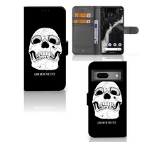 Telefoonhoesje met Naam Google Pixel 7 Skull Eyes