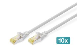 Digitus DK-1644-A-010-10 RJ45 Netwerkkabel, patchkabel CAT 6A S/FTP 1.00 m Grijs 1 stuk(s)