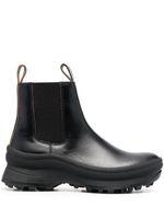 Jil Sander bottines chelsea à semelle contrastante - Noir