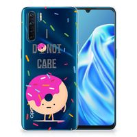 OPPO A91 Siliconen Case Donut Roze - thumbnail