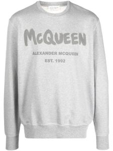 Alexander McQueen sweat à logo imprimé - Gris