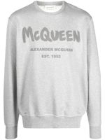 Alexander McQueen sweat à logo imprimé - Gris - thumbnail