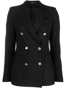 Tagliatore blazer en laine stretch à boutonnière croisée - Noir