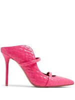 Malone Souliers mules en cuir embossé - Rose - thumbnail