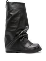 The Attico bottes Robin en cuir - Noir - thumbnail