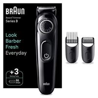 Braun Series 3 Bt3410 Baardtrimmer, Trimmer/Tondeuse Voor Heren, Tondeuse Met Ultrascherp Lemmet, 40 Lengte-Instellingen, 50 Minuten Draadloze Looptijd, Vaderdagcadeau