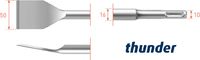 Rotec SDS+ Spadebeitel Thunder (dun) gebogen 50x250mm - 2150216 - 215.0216 - thumbnail