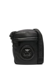 Just Cavalli sacoche en cuir à patch logo - Noir