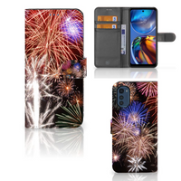 Motorola Moto E32 | Moto E32s Wallet Case met Pasjes Vuurwerk - thumbnail