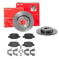 Remmenset, remschijf BREMBO, Remschijftype: Geperforeerd, Inbouwplaats: Achteras: , u.a. für Abarth, Fiat, Lancia - thumbnail