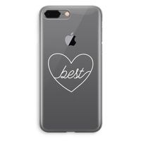 Best heart pastel: iPhone 8 Plus Transparant Hoesje - thumbnail