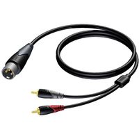 Procab CLA703/1.5 verloopkabel 1x XLR male naar 2x RCA 150cm