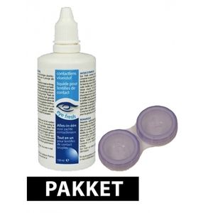 Lenzen vloeistof zachte contactlenzen incl bewaarbakje 100 ml   -