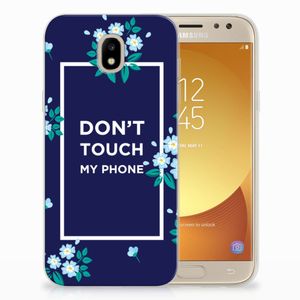 Samsung Galaxy J5 2017 Silicone-hoesje Flowers Blue DTMP