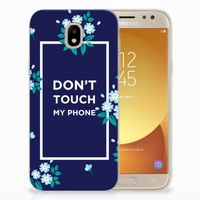 Samsung Galaxy J5 2017 Silicone-hoesje Flowers Blue DTMP