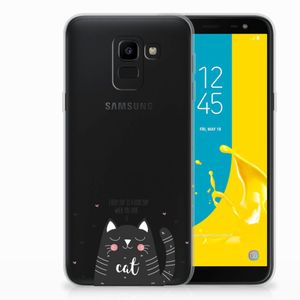 Samsung Galaxy J6 2018 Telefoonhoesje met Naam Cat Good Day