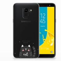 Samsung Galaxy J6 2018 Telefoonhoesje met Naam Cat Good Day - thumbnail